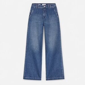 CLOSED BRADEN WIDE LEG JEANS DARK BLUE MSRP $390 Organic Cotton